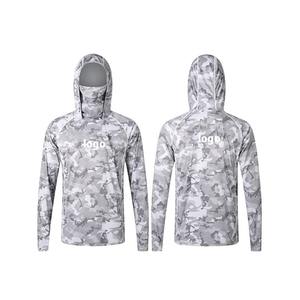 Custom Printed Fishing Shirts UV Protection <b>Camo</b> Fishing Apparel Plus Size Long Sleeve <b>Men</b> Women Bamboo Fishing Hoodie for Logo - Product Image 5