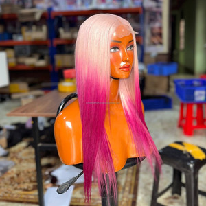 Perruque de cheveux humains lisses de qualité supérieure, cheveux vierges vietnamiens, perruques Lace Front sans colle, frontale en dentelle suisse - Product Image 1