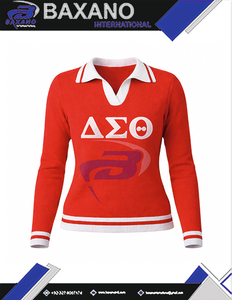 Delta |   Sigma |   Suéter de punto verde informal para mujer de Theta Sorority con estampado de letras DST, suéter con letras, personalizado con cualquier logotipo - Product Image 4