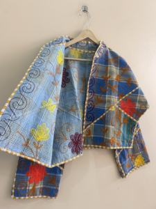 ขายส่งเสื้อแจ็คเก็ตครอปแบบกลับด้านได้ ทำมือสไตล์ซูซานี คันธา สำหรับผู้หญิง - Product Image 5