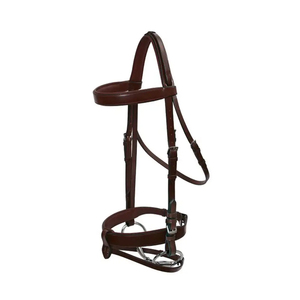Bridon et rênes en cuir de cheval pleine taille faits à la main, équipement équestre durable pour l'entraînement et l'équitation, bridon noir de marque, vente en gros - Product Image 4
