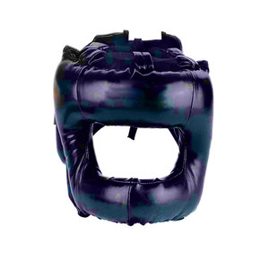 Protège-tête de boxe en cuir PU bleu avec fermeture à boucle pour adultes, unisexe, usage universel - Product Image 2