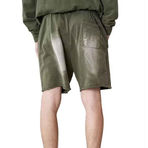 Trend <b>Men</b> Mid Waist Solid Acid Wash <b>Shorts</b> Faded Finish Breathable Soft Fabric Relaxed Casual Wear Summer Outfits Street Fashion - Product Image 2