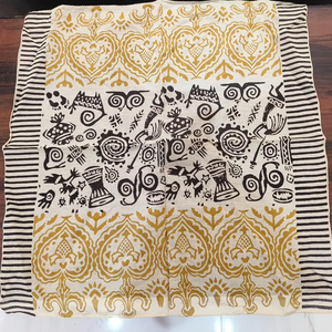 Pañuelo Cuadrado Étnico de Algodón Hecho a Mano Naaz Textile, Estampado Floral, Juego de Pañuelo para el Cuello, Ideal para el Verano, Suave al Contacto con la Piel - Product Image 3