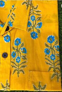 High Quality Slim Fit Printed Cotton Jaipur <b>Shirt</b> Men's Trendy Fashion Comfort Fit Casual Summer Breathable Anti-Wrinkle - Product Image 5