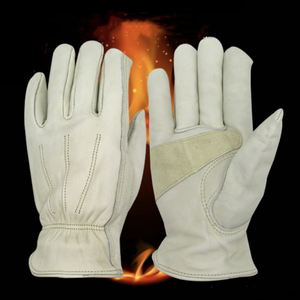 Gants de sécurité en cuir véritable unisexes résistants aux hautes températures, vêtements de travail à usage industriel, protection contre l'abrasion - Product Image 1