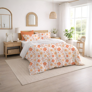 Eco-Friendly Cotton Duvet Cover <b>Set</b> Soft Breathable <b>Comforter</b> Cover with Pillow Zipper Closure - Product Image 1