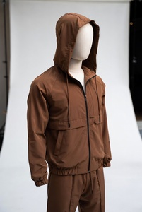 Survêtement coupe-vent d'hiver pour homme, imprimé, uni, doux, respirant, coupe régulière, haute qualité, écologique, 100% coton polyester - Product Image 3