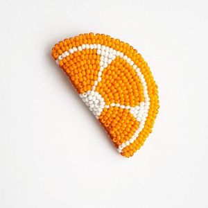 Breloque de sac colorée en perles motif agrumes, faite à la main, en forme de fruit d'orange, élégante, pendentif décoratif pour sac à main, accessoire de mode - Product Image 6