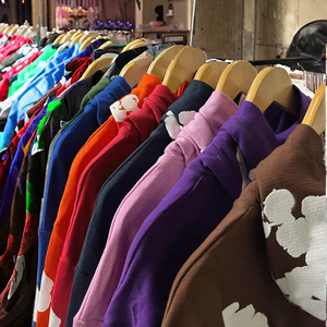 Vêtements pour hommes de haute qualité, écologiques, en polaire, nylon/coton, sweats à capuche, sweat-shirts, streetwear, survêtements, impression en relief, denim déchiré - Product Image 1