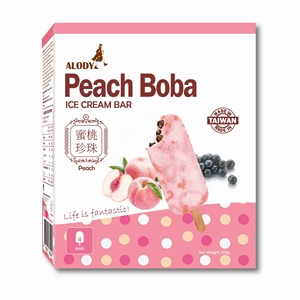 Alody Taiwan Bubble Tea Soft Serve saveur pêche caramel sucre brun gelato crème glacée boîte vente en gros d'usine - Product Image 4