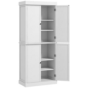 Elegant 72\" White <b>Kitchen</b> <b>Pantry</b> Cabinet with Storage Doors and Shelves - Product Image 1