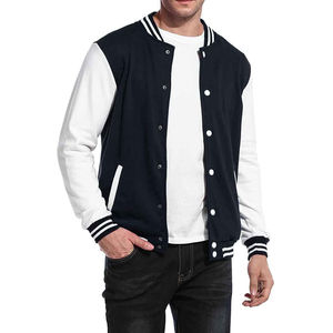Veste universitaire en cuir tendance pour homme, style streetwear, prix abordable, nouvelle veste bomber en cuir véritable élégante - Product Image 1