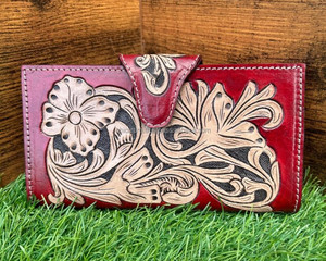 กระเป๋าสตางค์หนังวัวแท้สำหรับผู้หญิงกระเป๋าคลัทช์ใส่เงินหนังวัวแท้อเนกประสงค์กระเป๋าสตางค์แบบพับสองช่องใส่บัตรเครดิต - Product Image 2