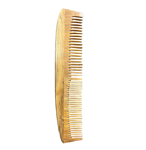 Set of three distinct <b>wooden</b> hair <b>combs</b> providing varied tooth spacing for versatile grooming, available at wholesale prices. - Product Image 4
