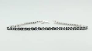 Bracelet tennis en argent sterling 925 de luxe, élégant, de haute qualité, personnalisé, avec diamants noirs, pour femme, meilleur prix, vente en gros - Product Image 2