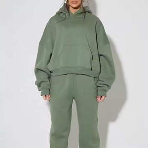 Sudadera con Capucha Extra Grande para Mujer, de Forro Polar, Color Sólido, Manga Larga, con Bolsillos, Transpirable, para Otoño - Product Image 2