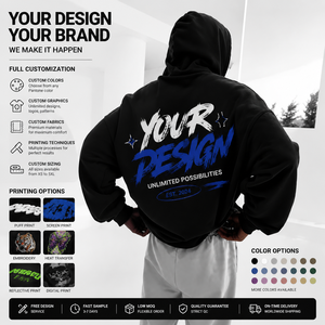 Premium Custom Hoodie Manufacturer OEM ODM Oversized Sweatshirt With Logo Printing Embroidery Private Label Clothing - Product Image 3
