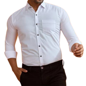Men's Beige Long Sleeve Casual Shirt Turn-<b>down</b> Collar Solid Color Breathable Cotton Poplin Summer Shirts - Product Image 6