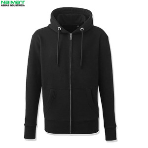 Chaqueta con Capucha de Forro Polar, Estilo Moderno y Minimalista, para Hombre, Cierre Frontal Completo, Bolsillos Profundos, Color Sólido, Ropa Deportiva Abrigada - Product Image 1