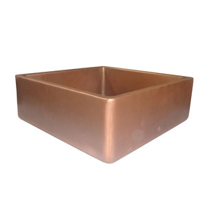 อ่างล้างจานทองแดงทำมือพร้อมผ้าคลุมหน้าอ่างลายเถาวัลย์แบบฟาร์มเฮาส์ - Product Image 2