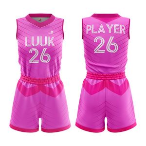 Conjunto de Camiseta y Pantalones Cortos de Baloncesto para Niñas con Cuello en V, Sublimación con Logotipo y Nombre de Equipo Personalizados, Transpirable, de Secado Rápido, con Cierre de Cordón - Product Image 4