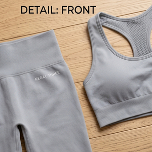 Women Yoga Wear Set Women <b>Racer</b>-back Bra High Waist Leggings 2 Piece Seamless Workout Active-wear Leggings Two Piece Ladies - Product Image 6