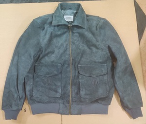 OEM Custom <b>Men</b> Spring <b>Suede</b> Puffer <b>Jacket</b> Streetwear Vintage Windproof Hooded Warm Quilted Thick Leather Outerwear Coat - Product Image 3
