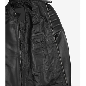 2026 OEM Top Trending Genuine Black Cowhide Leather <b>Jacket</b> For Men's High Quality Low MOQ Plus Size Winter Fashion <b>Heated</b> <b>Jacket</b> - Product Image 4