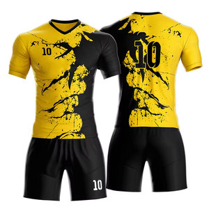 Uniforme de football pour hommes adultes 100% polyester Col rond Manches courtes Écologique Léger Extensible dans quatre directions Coupe-vent Respirant - Product Image 5