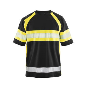 T-shirt de travail haute visibilité à prix abordable avec bandes réfléchissantes pour hommes, manches courtes, haute visibilité, pour la construction - Product Image 5