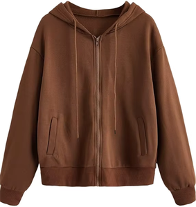 Sweat-shirt à capuche basique pour femmes, confortable et élégant, fabriqué en tissu polaire doux et respirant, parfait pour un usage quotidien. - Product Image 1
