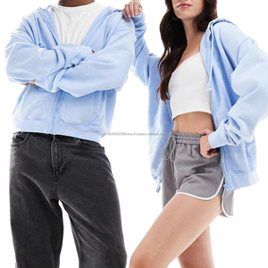 Sudaderas con cremallera personalizadas de alta calidad Algodón 300 Gsm Sudaderas con cremallera completa de gran tamaño Unisex Diseño personalizado Sudaderas con cremallera Fabricante - Product Image 2