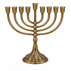 Meilleures ventes : Ménorah dorée à 9 branches, porte-bougie en métal, style Temple de Jérusalem, pour la décoration de festivals juifs (vente en gros) - Product Image 4