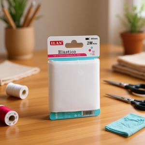 Fascia elastica Iln 100 mm 2 m bianca per artigianato e cucito - Product Image 2