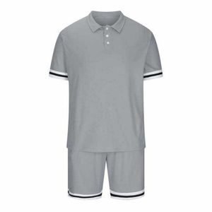 Ensemble polo et short pour homme de qualité supérieure, vêtements de sport respirants, tenue d'entraînement, tissu à séchage rapide, vêtements de sport d'été pour la salle de sport - Product Image 4