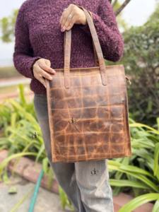 Nouveauté : Sac à main en cuir Crunch pour femme, sac de shopping en cuir, collection élégante et unique, sac à bandoulière, sac à main multi-usages - Product Image 5