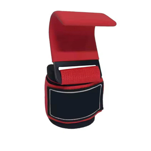Correas Ajustables para Levantamiento de Pesas con Cierre, Soporte de Muñeca de Nailon Rojo para Entrenamiento en Gimnasio, Unisex, Elasticidad Moderada - Product Image 2