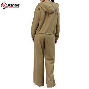 Conjunto Deportivo de Invierno de Alta Calidad con Estampado 2026, Top Corto y Pantalones Jogger, Dos Piezas, Sudadera con Capucha, Chándal Informal para Mujer - Product Image 2