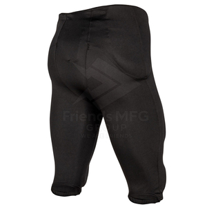 Mens Black <b>Padded</b> American Football Pants Belt Closure Breathable Athletic Practice Game Performance Sportswear Adult Wear - Product Image 2