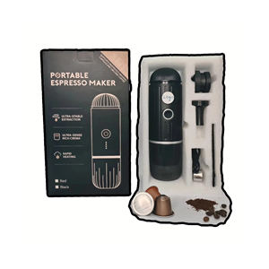 Machine à café expresso portable sans fil 3-en-1 avec fonction autonettoyante en acier inoxydable pour voiture - Product Image 3