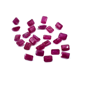 Rubis africains naturels non traités, octogones calibrés 3x5mm, pierres précieuses de rubis naturelles facettées pour la création de bijoux, prêtes à l'emploi - Product Image 3
