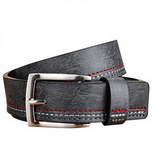 Ceinture pour homme en cuir de vache 100% à prix avantageux, boucle carrée personnalisée OEM, style vintage, écologique, durable et résistante - Product Image 2