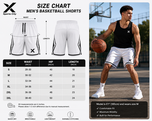 Shorts de basketball sublimés pour hommes X Sports City, taille élastique, évacuation de l'humidité, séchage rapide, polyester, toutes saisons, coupe classique - Product Image 5