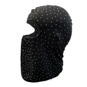 Cagoule de ski personnalisée en tricot à 3 trous avec strass, masque facial intégral thermique coupe-vent pour homme en polyester, idéale pour l'hiver et le cyclisme - Product Image 1