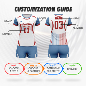 Men Women <b>Volleyball</b> Uniform <b>Set</b> Front Printed Custom Team Sublimated Design Sweat Wicking Sports Team Wear - Product Image 3