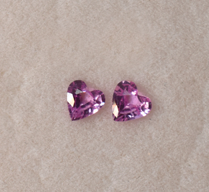 Par de zafiros rosas naturales en forma de corazón, zafiros de Ceilán sin calentar ni tratar, piedras preciosas sueltas para la elaboración de joyas. - Product Image 1