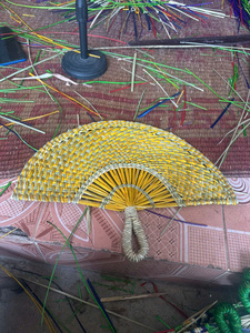 Abanico de Bambú Hecho a Mano Ecológico de Última Tendencia 2026 con Forro de Paja, Tejido en Vietnam, Decoración para Fiestas, Fuente de Exportación Premium - Product Image 6