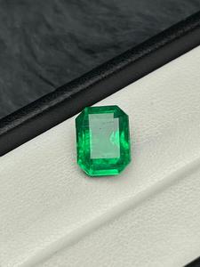 Pierre précieuse naturelle vert émeraude, taille octogonale, pour la fabrication de bijoux - Product Image 3