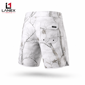 Shorts de bain pour hommes, camouflage blanc Woodland, séchage rapide, pour surf et natation, avec logo personnalisé, légers, pour sports nautiques - Product Image 2